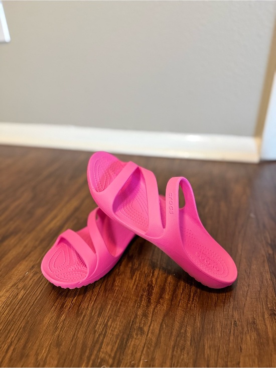 CROCS Shoes - Crocs Pink Dual-Strap Slide Sandals